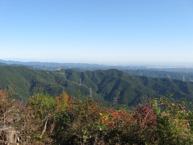 麻生山山頂から都内方面の眺め