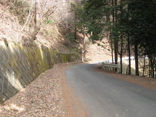 花立松ノ峠への車道