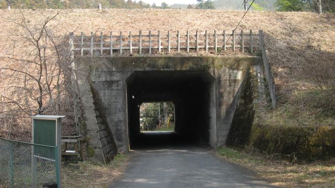 線路下のトンネルを通過