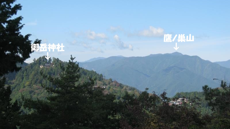 御岳神社と鷹ノ巣山