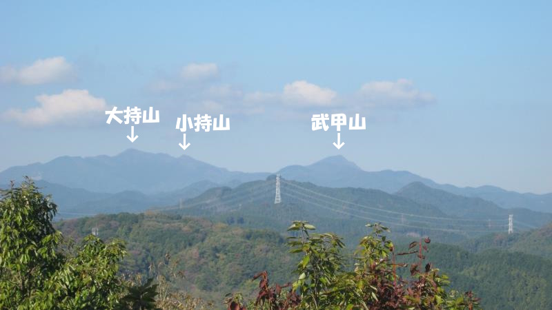武甲山と大持山、小持山