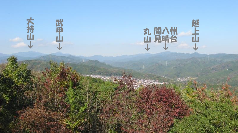 関八州見晴台、丸山方面の展望